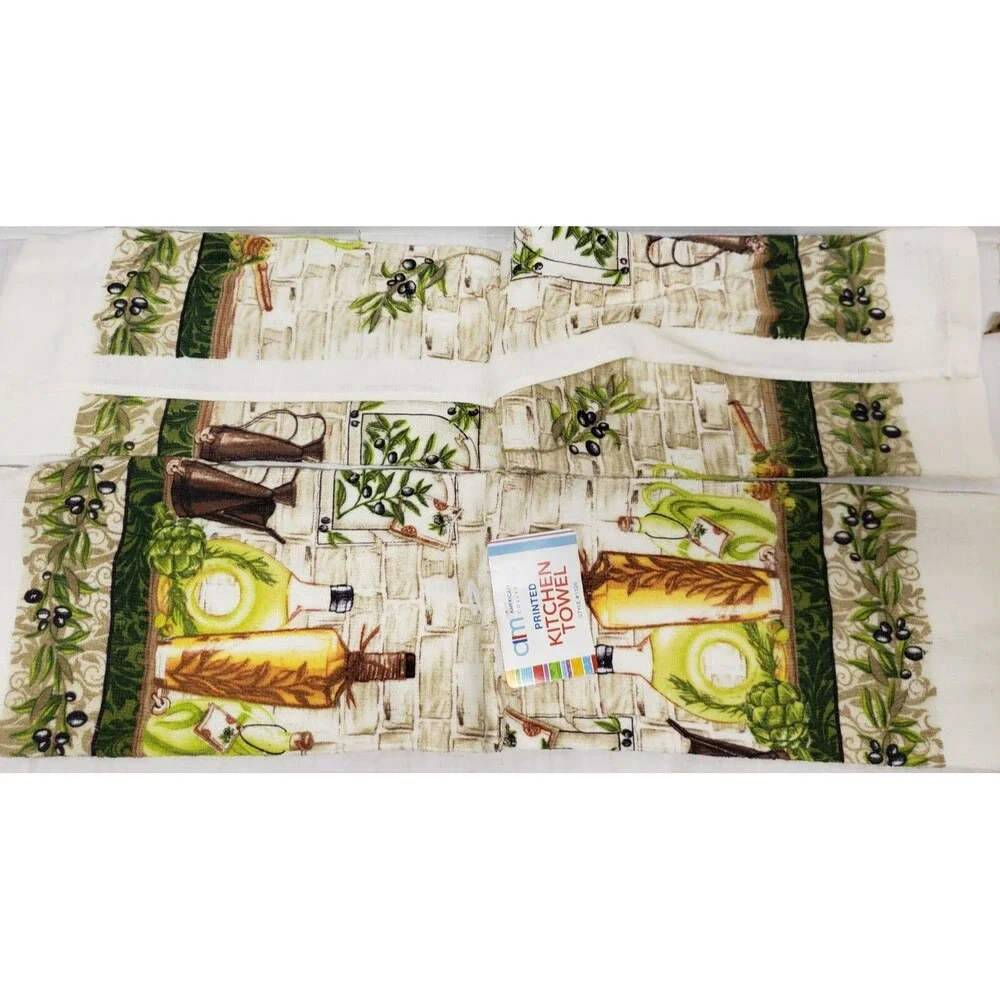 Set of 3 Same Printed Cotton Towels (15